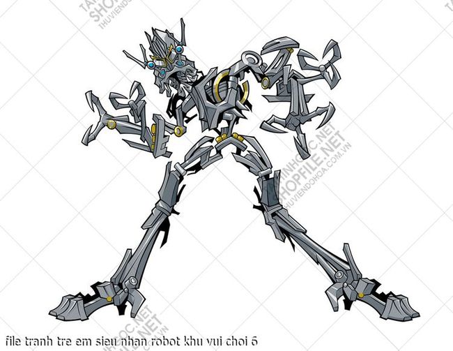 file tranh tre em sieu nhan robot khu vui choi 6